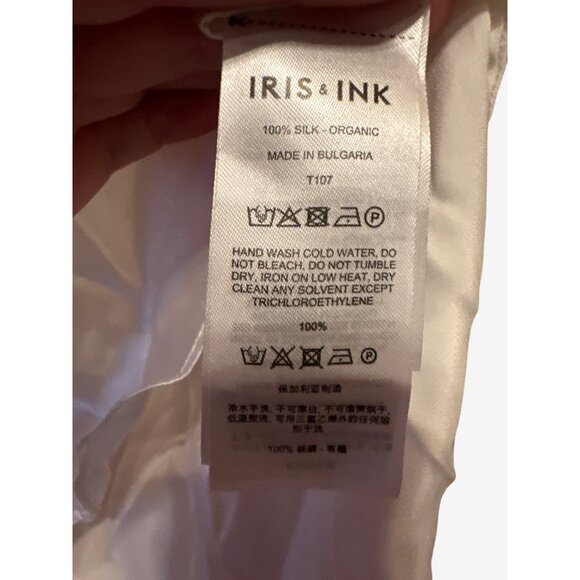 Iris & Ink White Organic Silk Tank Top Organic Sleeveless Blouse Size UK 4 US 0 - Picture 5 of 5